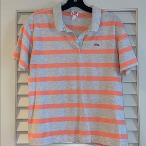 Lacoste Live XL women’s polo, coral stripe